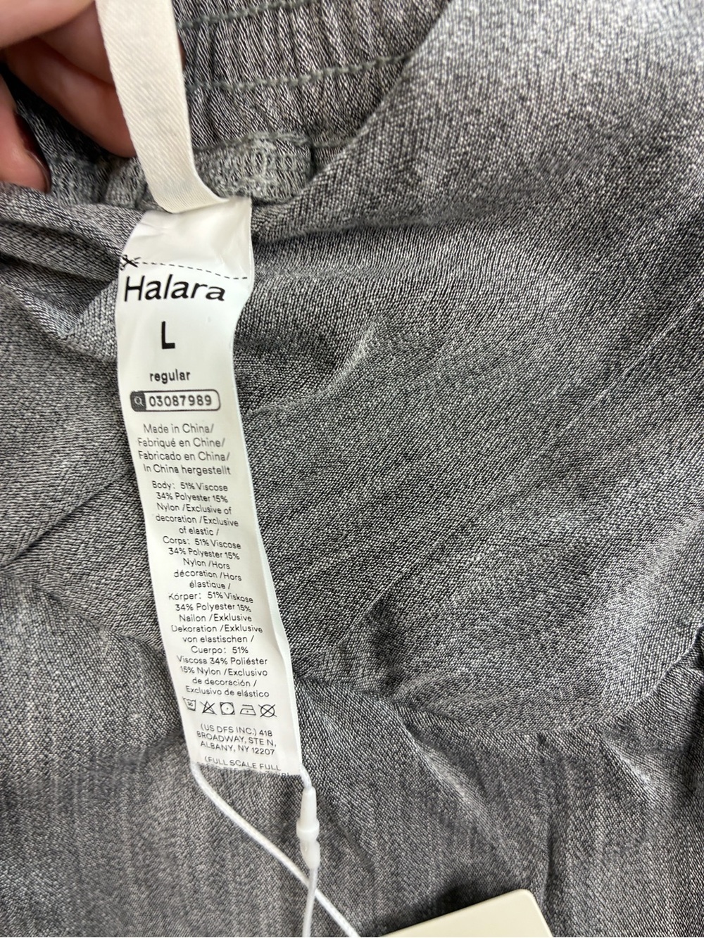 Halara Women’s L Gray Wide Leg High Waist Crossover Palazzo Pants NWT - Picture 8 of 8